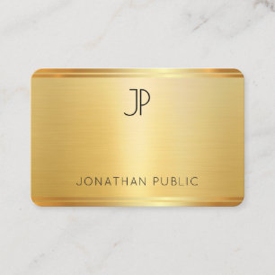 Faux Gold Professional Moderne Sjabloon elegant Visitekaartje