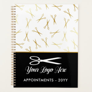 Faux Gold Schaar Logo Haar Stylist Afspraak Planner