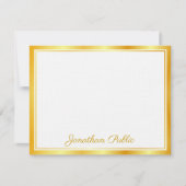 Faux Gold Script à main Texte Élégant Modèle Luxe (Devant)