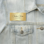 Faux Gold Script Sjabloon Calligraphed Naam Aangep Naamplaatje (In situ)