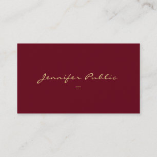 Faux Gold Script Sjabloon Luxury Premium Pearl Visitekaartje