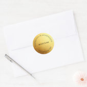 Faux Gold Seal Certificaat van echtheid Art Ronde Sticker (Envelop)