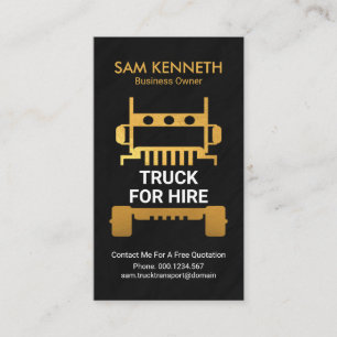 Faux Gold Semi Truck Granite Texking Visitekaartje