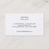 Faux Gold Sequin Black en White Striped Pattern Visitekaartje (Achterkant)