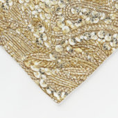 Faux Gold Sequins en Diamonds Fleece Deken (Hoek)