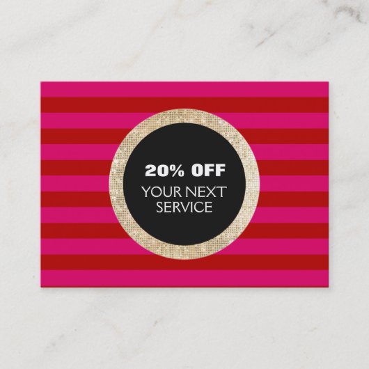 Faux Gold Sequins Haar Salon Kortingsbon 2 Kortingskaartje (Voorkant)