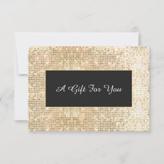 Faux Gold Sequins Spa en Salon Cadeaubon (Voorkant)