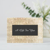 Faux Gold Sequins Spa en Salon Cadeaubon (Staand voorkant)