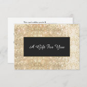 Faux Gold Sequins Spa en Salon Cadeaubon (Voorkant / Achterkant)