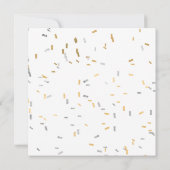 Faux Gold Silver Moderne Sprinkles Volwassen Verja Kaart (Achterkant)