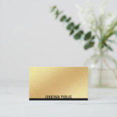Faux Gold Sjabloon Professional Modern Elegant Visitekaartje (Staand voorkant)