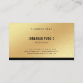 Faux Gold Sjabloon Professional Modern Elegant Visitekaartje (Achterkant)