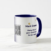 Faux gold sterren werknemer jubileum erkenning mok (Voorkant rechts)