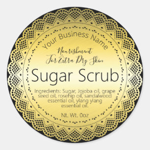 Faux Gold Sticker Label Handgemaakte Suikerscrub