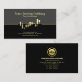 Faux Gold Stock Exchange Graph Gold Trading Visitekaartje (Voorkant / Achterkant)