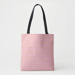 Faux Gold Stripes Elegant Roze Glamoureus Schattig Draagtas
