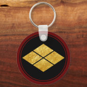 Faux Gold Takeda Japan Mon Vector Art Sleutelhanger (Voorkant)