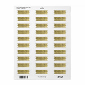 Faux Gold Tape Etiket (Full Sheet)