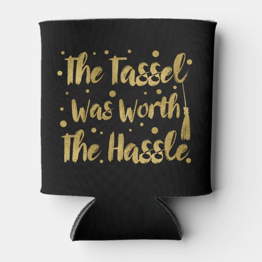 Faux Gold Tassel Afstuderen Blikjeskoeler (Voorkant)