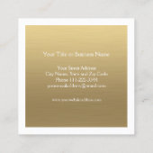 Faux Gold Tropical Square Visitekaartje (Achterkant)