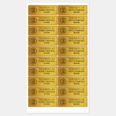 Faux Gold Voeg Logo-eigenschap toe van labels (Vel)