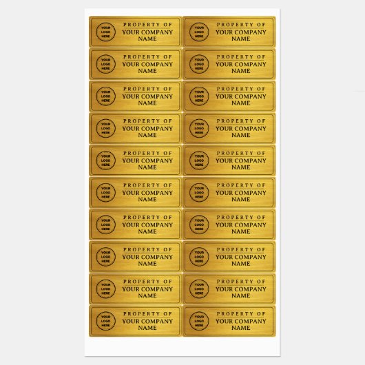 Faux Gold Voeg Logo-eigenschap toe van labels (Vel)