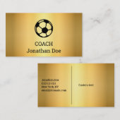 Faux Gold Voetbal coach Visitekaartje (Voorkant / Achterkant)