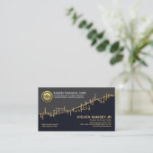 Faux Gold Wave Stock Exchange Graph Forex Trader Visitekaartje (Staand voorkant)