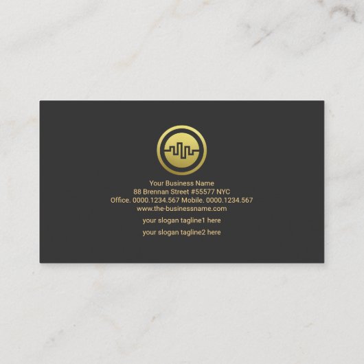 Faux Gold Wave White Stock Exchange Graph Forex Visitekaartje (Achterkant)