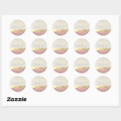 Faux Gold Wedding Hartelijk dank Ronde Sticker (Vel)