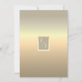 Faux Gold Wedding Invitation Kaart (Achterkant)