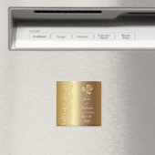 Faux Gold Wedding Roos en Harten Save the Date Magneet (Insitu (Vaatwasser))