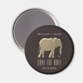 Faux Gold Wedding Save the Date Invitation Magneet (Voorkant / Achterkant)