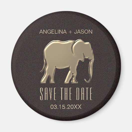 Faux Gold Wedding Save the Date Invitation Magneet (Voorkant)