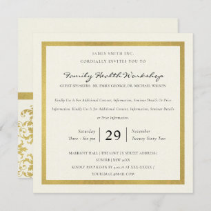 FAUX GOLD WHITE DAMASK CLASSIC WORKSHOP EVAL KAART