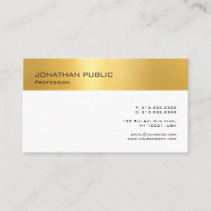 Faux Gold White, modern, minimaal Visitekaartje