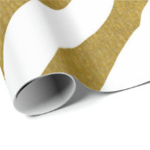 Faux Gold Zebra Print Stripes Pattern Cadeaupapier (Rol Hoek)