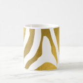 Faux Gold Zebra Print Stripes Pattern Koffiemok (Center)