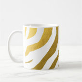 Faux Gold Zebra Print Stripes Pattern Koffiemok (Links)
