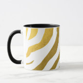 Faux Gold Zebra Print Stripes Pattern Mok (Links)
