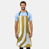 Faux Gold Zebra Print Stripes Pattern Schort (Gedragen)