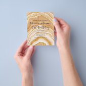 Faux Golden Agate 21st Birthday Invitation Flyer (Hand)