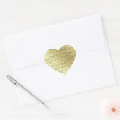 Faux Golden Alligator Skin Hart Sticker (Envelop)