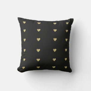 faux golden love harten buitenkussen