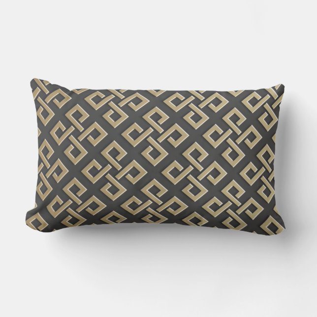 Faux Golden Metallic Pattern gooit kussens (Voorkant)