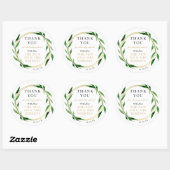 Faux Golden Wreath Sticker, Favor Sticker (Vel)