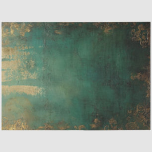 faux goud barok ornament smaragdgroen tissuepapier