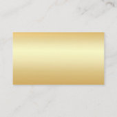 Faux Goud Elegant Eenvoudig Professioneel Modern Visitekaartje (Achterkant)