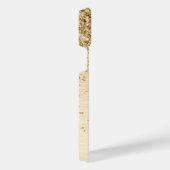 Faux Goud Geborsteld Metaal Glitter Monogram Naam iPhone Hoesje (Rechterkant)