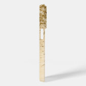 Faux Goud Geborsteld Metaal Glitter Print Monogram Case-Mate iPhone Case (Achterkant / Rechts)